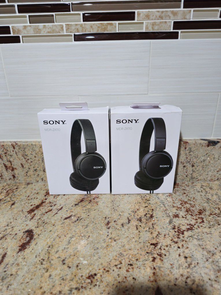 Sony ZX Series Wired On Ear Headphones MDR-ZX110 You Get Two