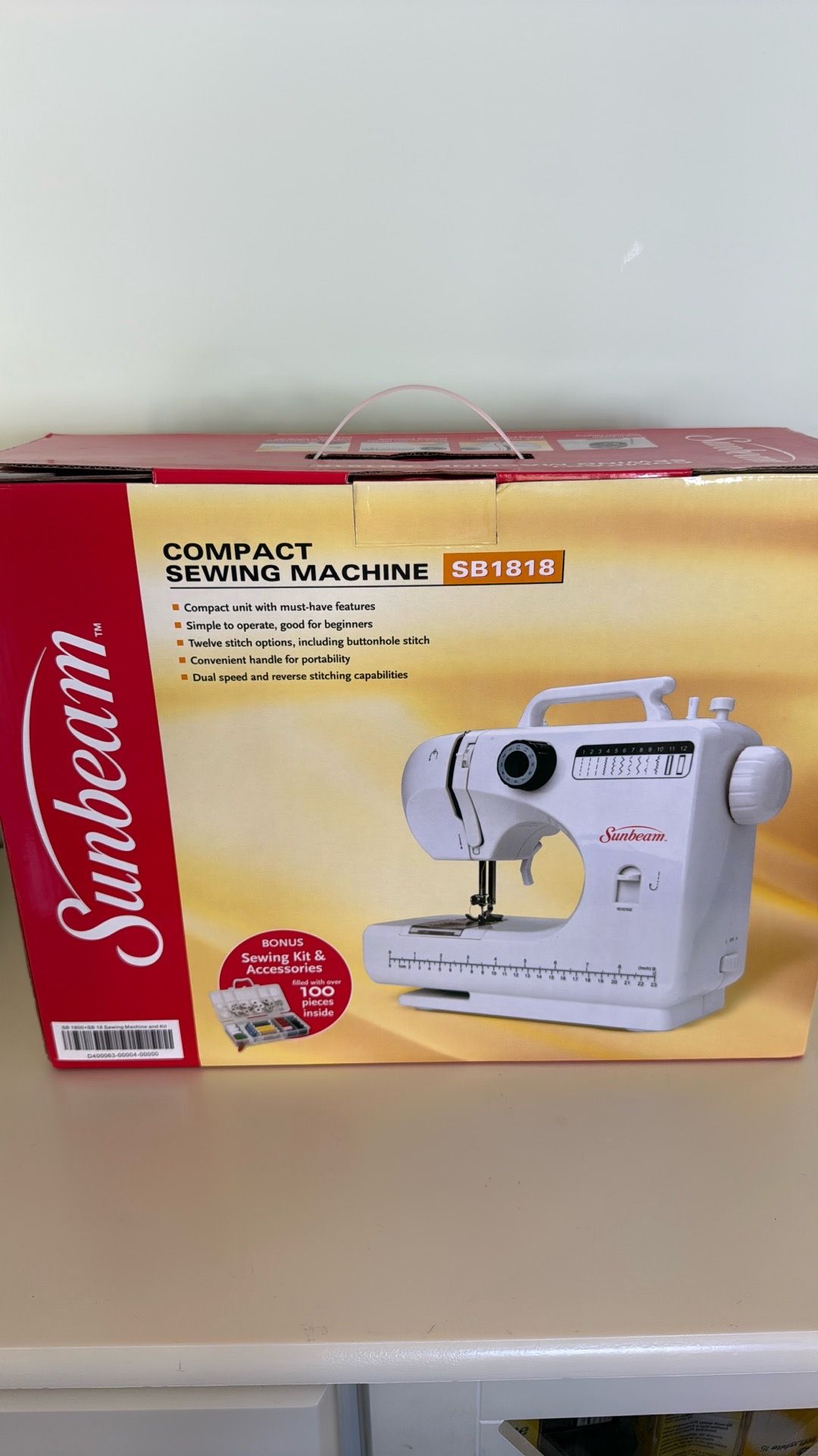 Sunbeam compact sewing machine