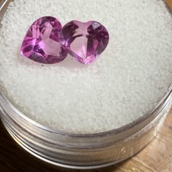 Set Of Genuine Heart Cut Brazilian Kunzite 3ZTCW