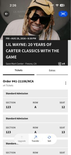 Lil Wayne concert tickets - SaveMart center in Fresno CA