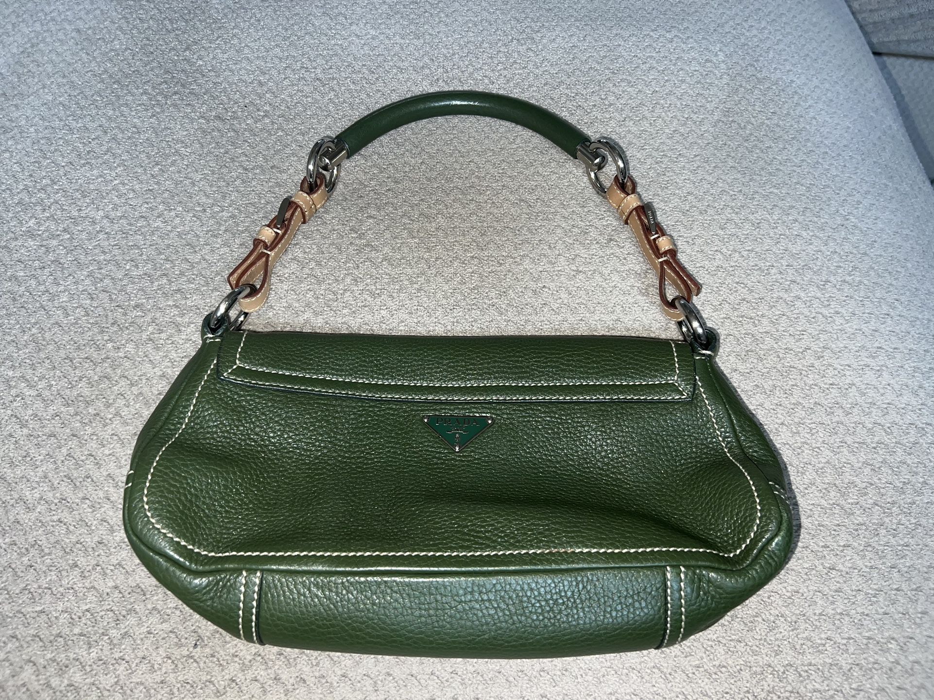 Prada Rare Vintage Green Shoulder Bag Excellent Condition