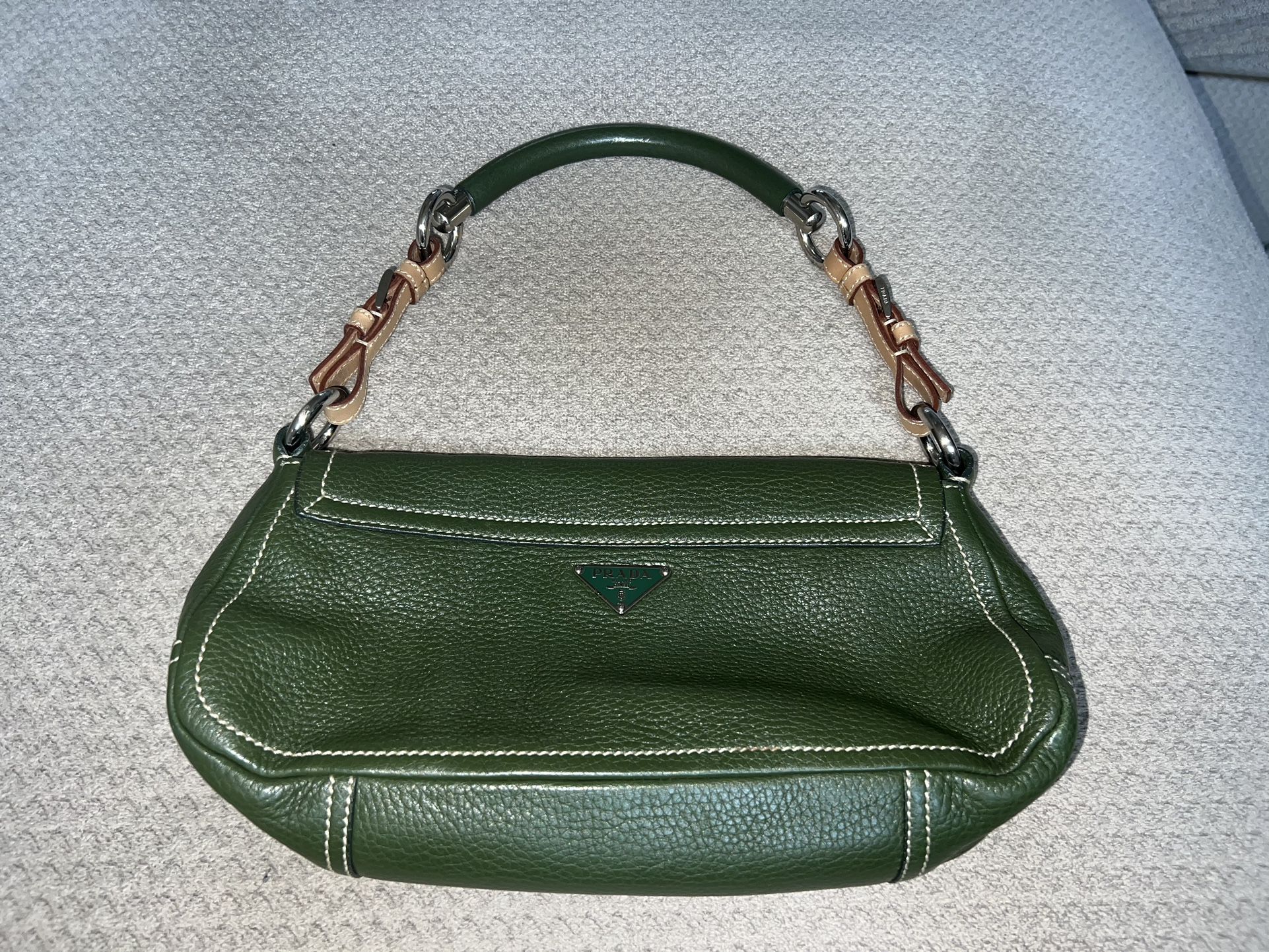 Prada Rare Vintage Green Shoulder Bag Excellent Condition 