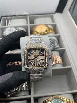 Cartier Skeleton 40mm Moissanite Watch
