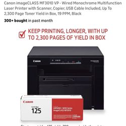 Canon image class MF3010 Printer Scanner Copier + Lots Of Ink! 