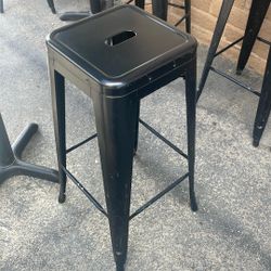 Black Metal Bar Stools