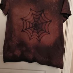 Bleach Dyed Spider Web Shirt