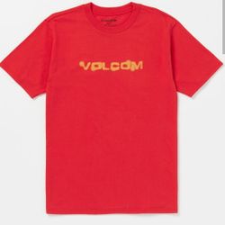 Volcom Newro SS T-Shirt - Ribbon Red - New SIZE LARGE