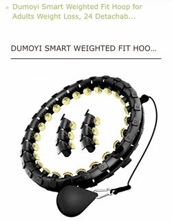 Black/Gold Dumoyi Weighted Smart Fitness Hoop