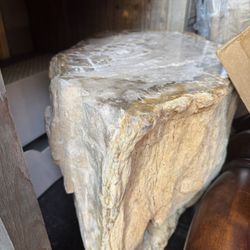 Petrified crystal Wood Trunk Coffee Side Table (new)