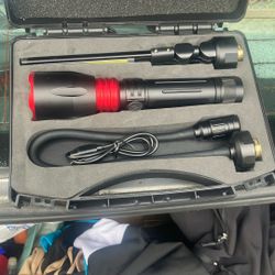 Rechargeable Flashlight With Attachments And Case