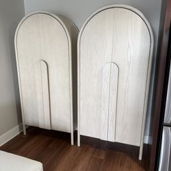 Crate & Barrel “Annie” Storage Cabinets (2)