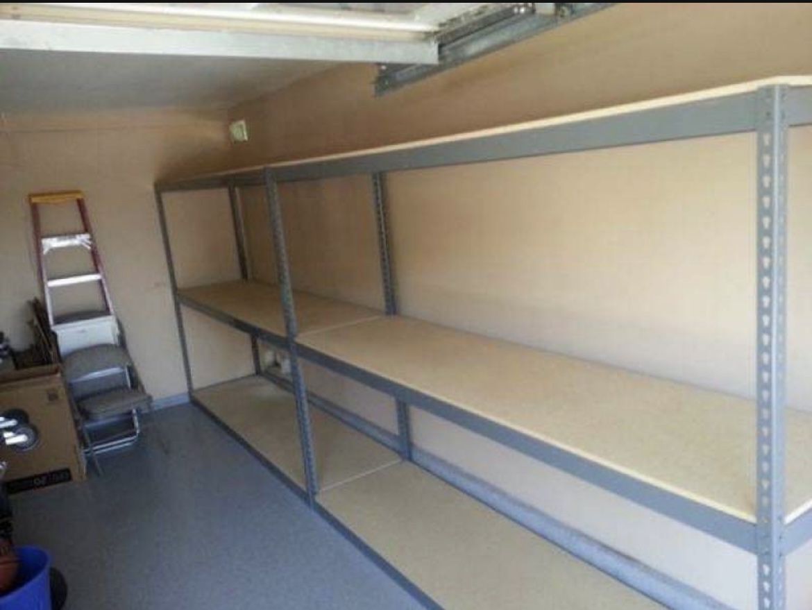 Garage Shelving 96 in W x 24 in D Industrial Boltless Warehouse Storage Racks Similar to Uline Better Than Homedepot And Lowes Delivery Available