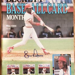 Eric Davis Autographed Beckett Baseball Card Monthly - May 1988