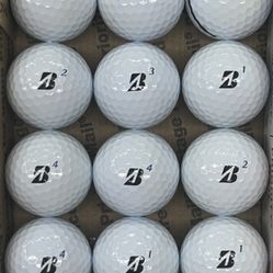 12 Bridgestone Tour BRXS Golf Balls 5/4a Lot D008
