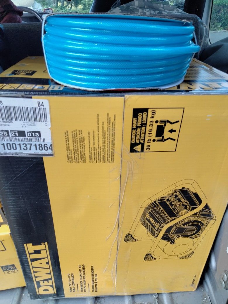 DeWalt Whisper Air Compressor + Hose