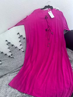 Linen long sleeve dress