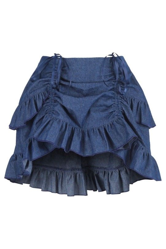 Missy/Queen Denim Bustle Skirt