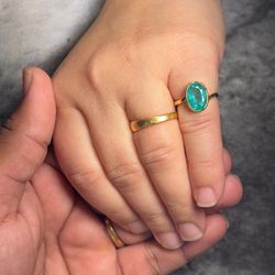 Natural Zambian Emerald Ring 3.23 Ct IGI Certified 14K Gold Size 5