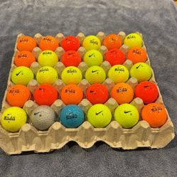 Golf Balls. Nike 30 colored balls.