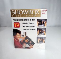 SHOWBOX PHOTO VIEWER AS SEEN ON TV 3 IN 1 PICTURE FRAME PHOTO VIEWER NEW SEALED.