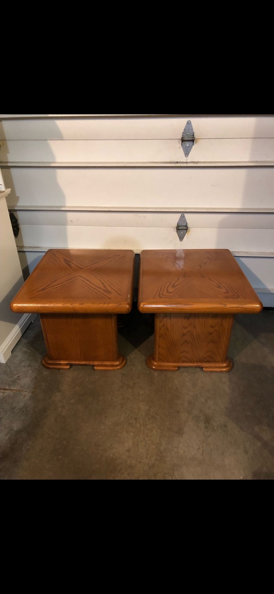 2 Maple Wood Heavy End Tables