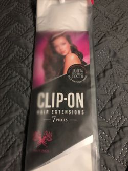 Clip on 100% human black hair