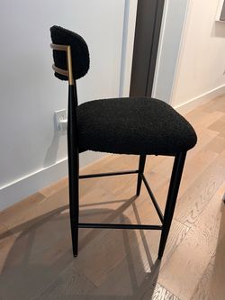 Mercer41 Velora Boucle Upholstered Counter Stool