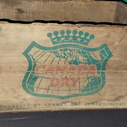 Antique Canada Dry Ginger Ale Wooden Box