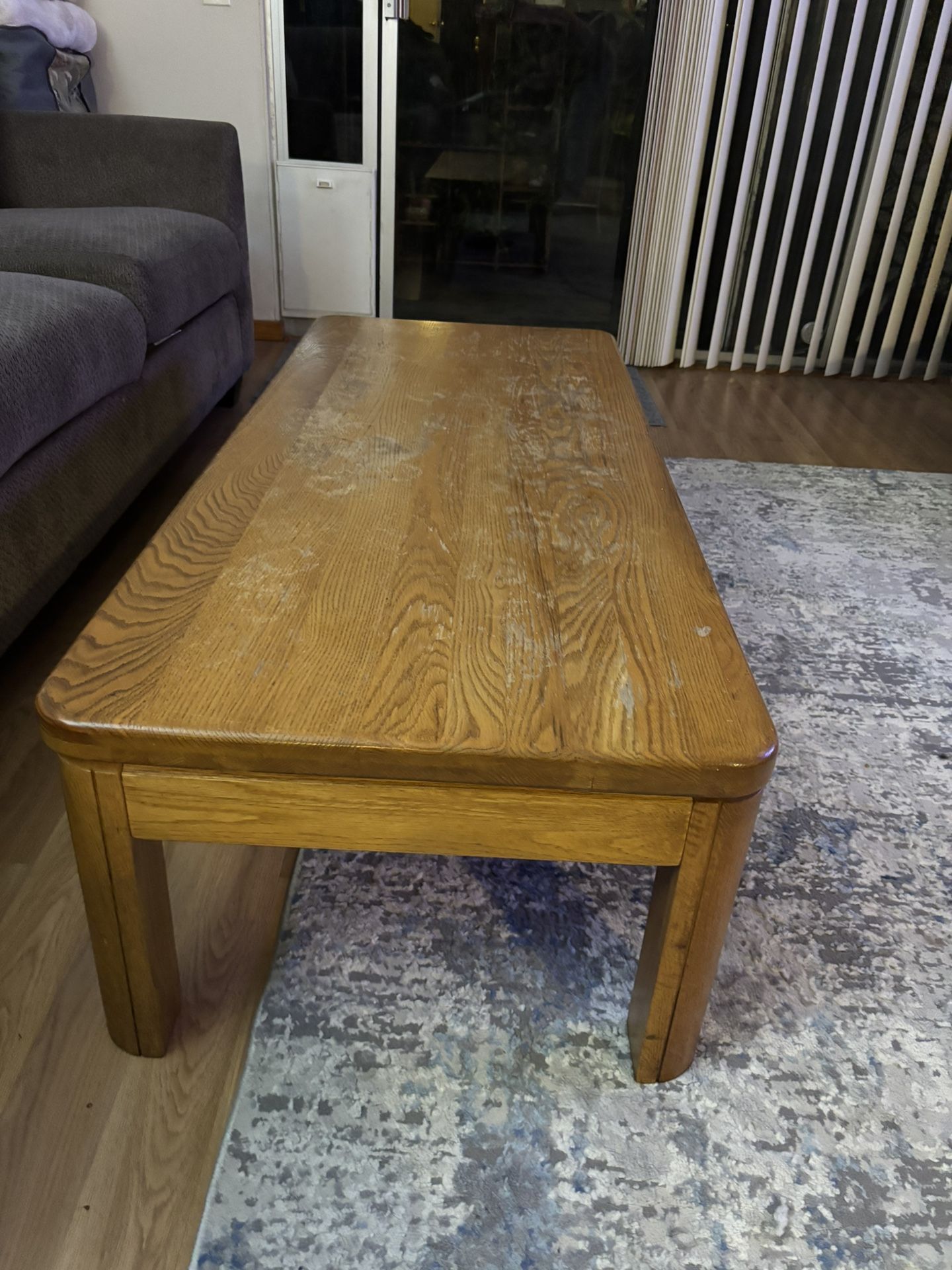 Solid oak Coffee Table and 2 oak End Tables