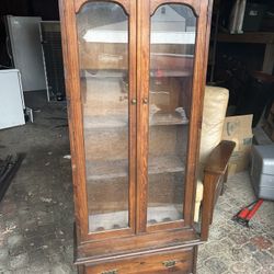 ANTIQUE GUN CABINET 