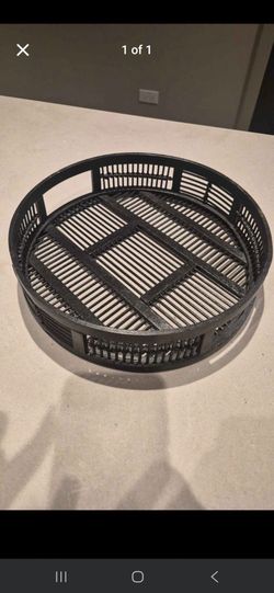 Black wicker home decor basket