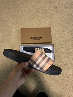 Burberry Check Slide Sandals