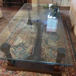 Glass Coffee Table Vintage 