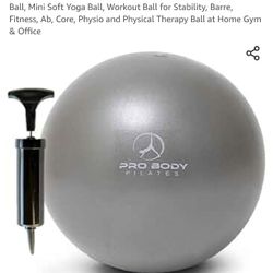ProBody Pilates Ball Small Exercise Ball w/Pump, 9 Inch Bender Ball, Mini Soft Yoga Ball, Workout Ball for Stability, Barre, Fitness, Ab, Core, Physio