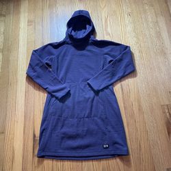 Mountain Hardwear LONG HOODIE HOODED SWEATSHIRT FUNNEL NECK Women's XS - PURPLE