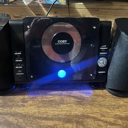 Coby CXCD380 CD Stereo System w/ Speakers, AM/FM/CD