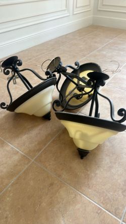 Three  flushmount pendants