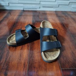 Birkenstock Arizona Black Birko-Flor Sandal women's Size 7 US 38 EU