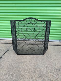 Fireplace Screen – Wrought Iron, Tool Set