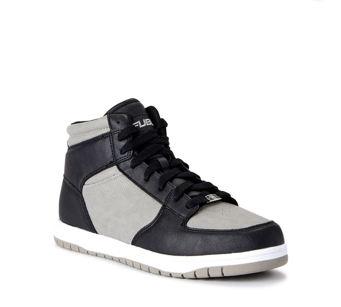 FUBU Men's Heritage Gray Black Basketball High-Top Sneakers Lace Up Size 8.5