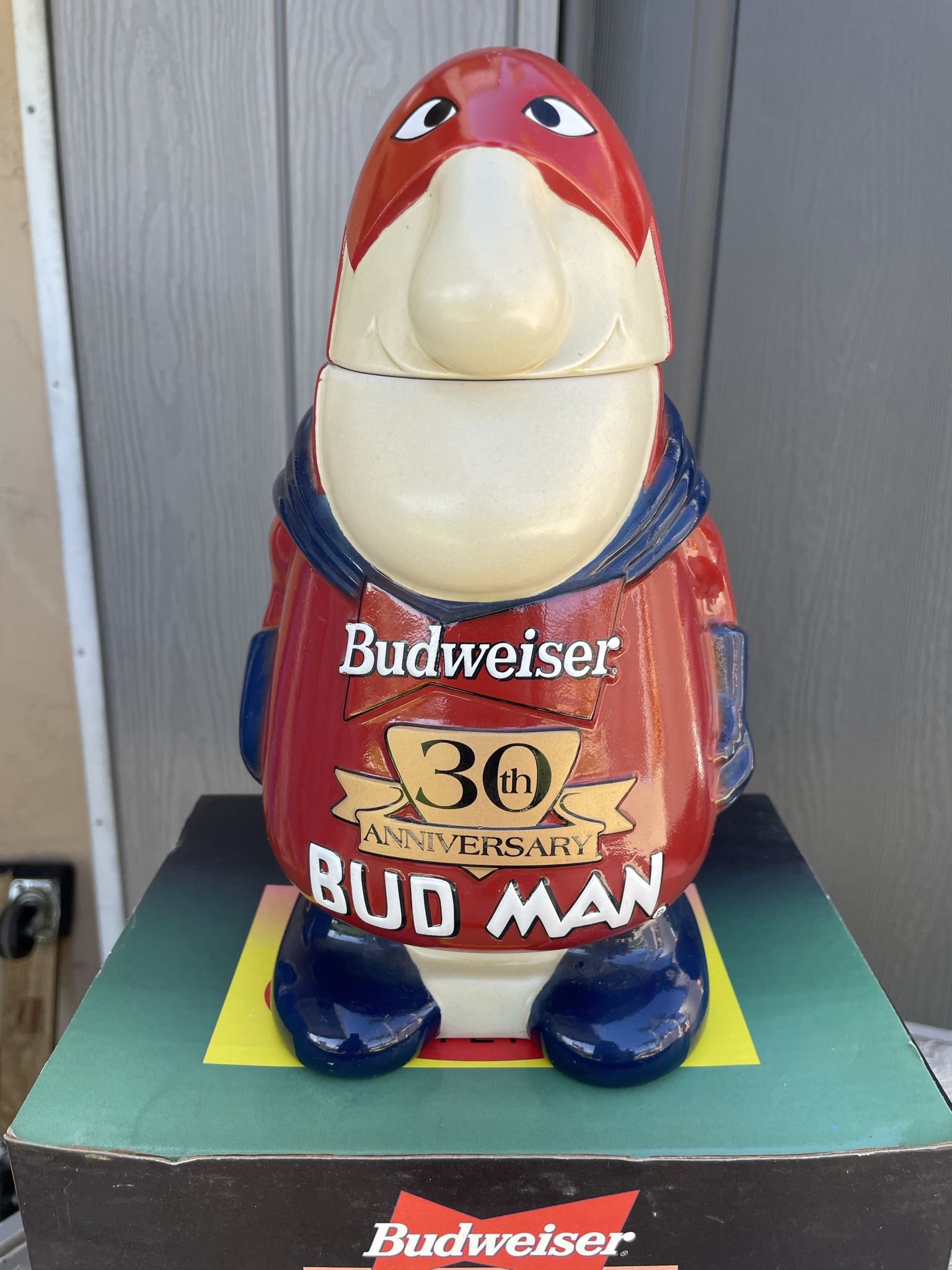 Bud Man 30th Anniversary Lidded Stein
