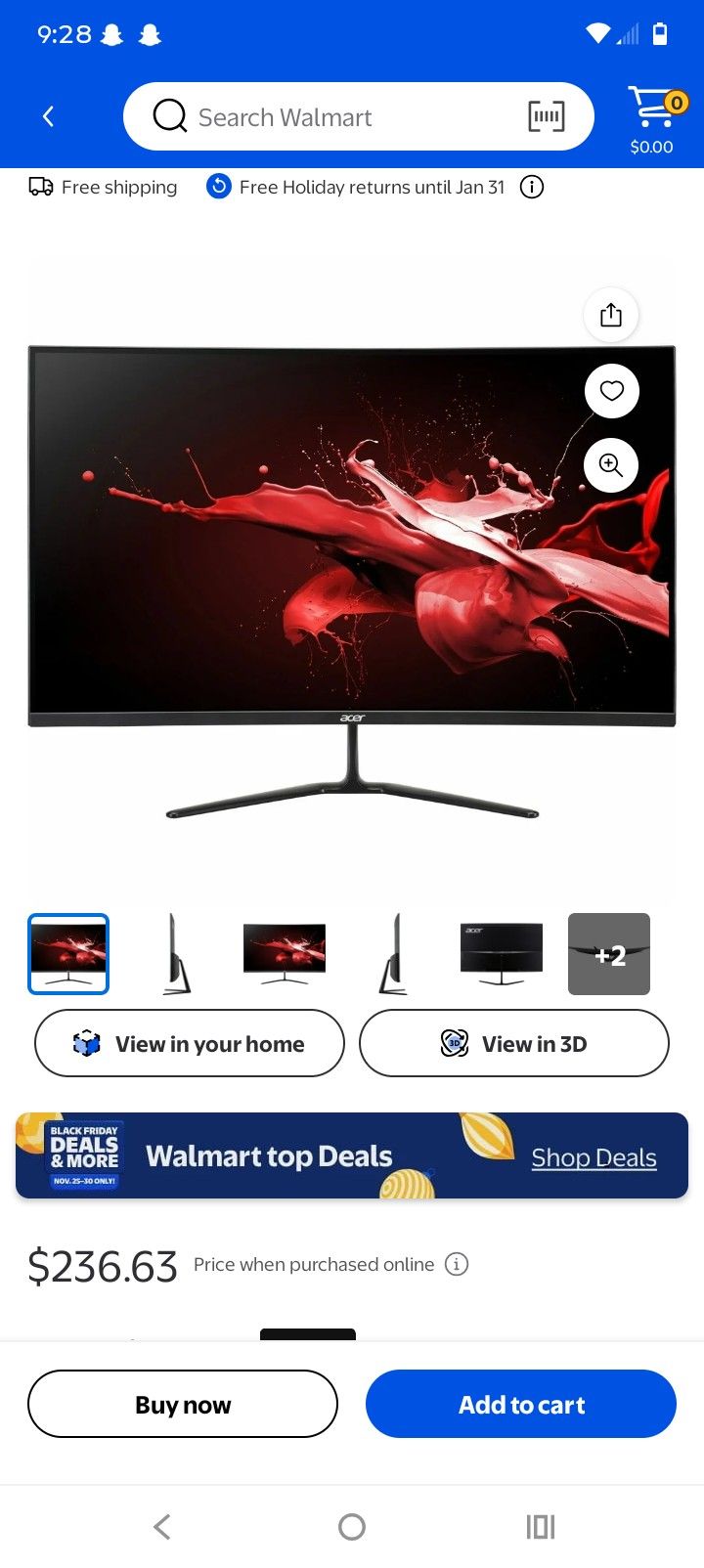 Acer 32" Gaming Monitor