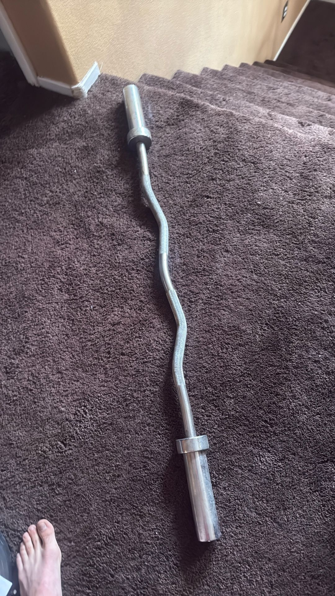 Curl Bar Heavy Duty Version Bar Only & Clips