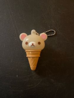 Rare Rilakkuma Glowing Ice Cream Mascot Keychain Korilakkuma
