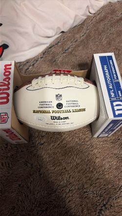 Jim Kelly signed football