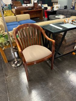 Beige Maple Accent Chair