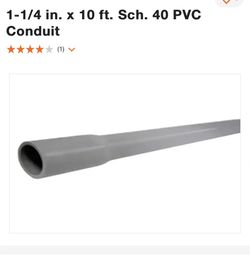 2 1-1/4 in. x 10 ft. Sch. 40 PVC Conduit