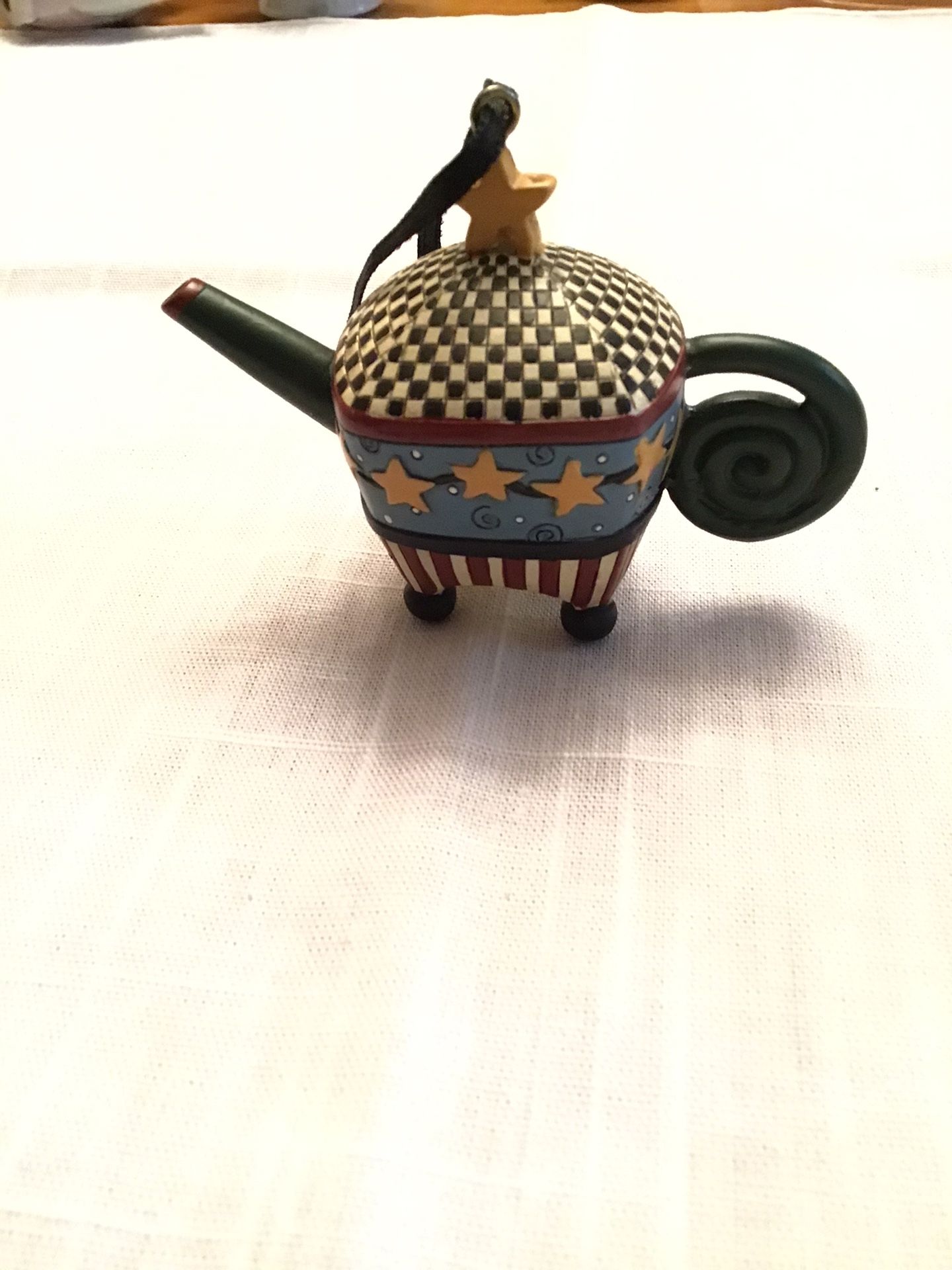 Debbie Mumm Vintage Teapot Ornament 