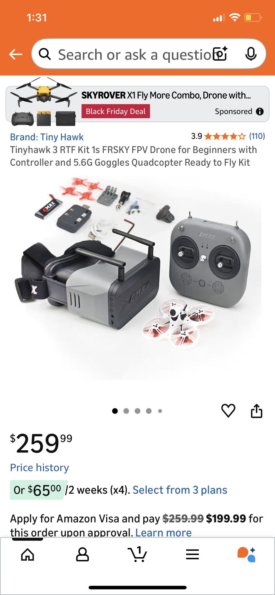 Tinyhawk 3 RTF Kit 1s FRSKY.