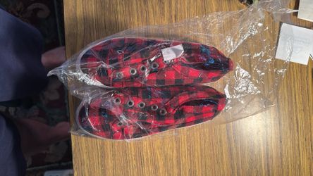 Blowfish Buffalo Plaid Slip-On Sneakers - size 8/8.5
